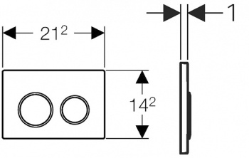 Клавиша смыва Geberit Omega 20 115.085.KN.1