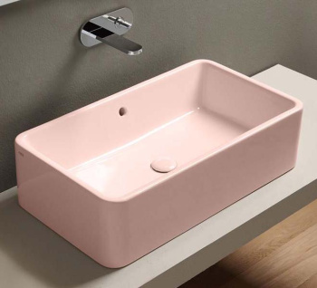 Раковина накладная Cielo Shui Comfort SHLAA10020 CP 100 см розовый