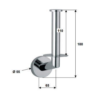 Держатель запасного рулона туалетной бумаги Daniel Accessori Bagno Hilton хром HIPRR920