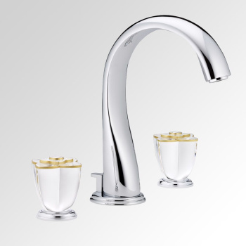 Смеситель для раковины THG Petale De Cristal Clair Lisere Dore U6E-A02-151 хром