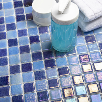 Мозаика на сетке Vidrepur Shell Mix Deep Blue 552/555 м2