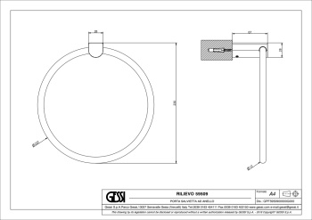 Полотенцедержатель Gessi Rilievo 59509.726 Warm Bronze Brushed PVD
