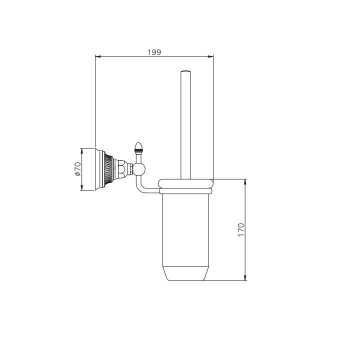 Ершик для унитаза подвесной Nicolazzi Impero хром 1490CR36