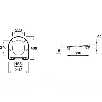 Сиденье для унитаза Jacob Delafon Odeon Up E24891-00 белое