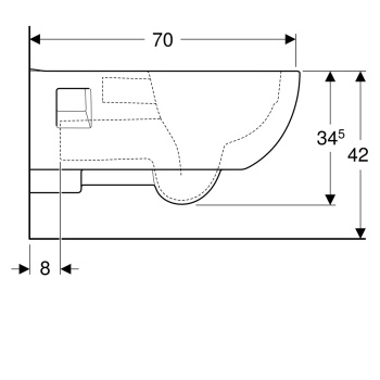 Унитаз подвесной Geberit Renova 500.693.01.1