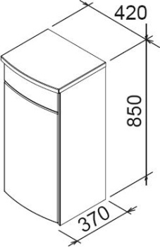 Тумба Ravak напольная Ravak PS Praktik, Rosa R береза/белая X000000169