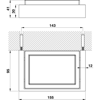 Мыльница подвесная Cisal Quad матовое стекло/хром QU09060021 Акция