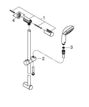 Душевой гарнитур Grohe Tempesta New 27598001