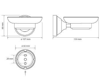 Мыльница Bemeta Kera 144708027 бронза