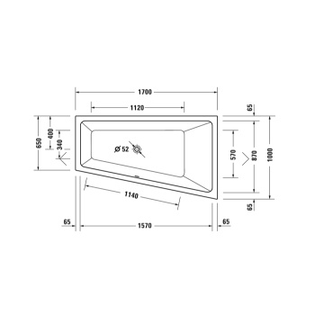 Акриловая ванна Duravit 170x100 700509000000