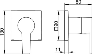 Смеситель для душа Keuco Edition 11 51151050002 никель