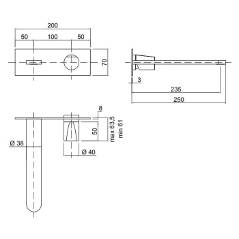 Смеситель для раковины Antonio Lupi Indigo ND201GR Grafite черный