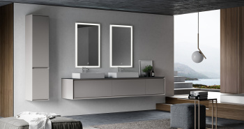 Тумба под раковину Brenta Manhattan 240 см напольная дерево 4 ящика (MH150.240.120.49.W)