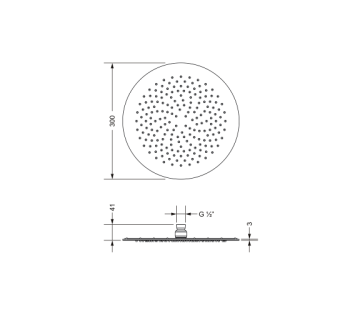 Верхний душ Jorger 649.13.845.035 серебряный никель