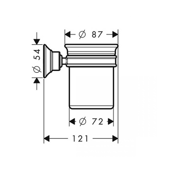 Axor Montreux Стаканчик для зубных щеток, подвесной, цвет: шлиф.никель 42134820