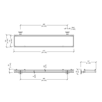 Полочка стеклянная Devon&Devon First Class золото DD33024OT