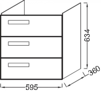 Тумба под раковину 60 см Jacob Delafon Rythmik EB1306-G1C белый