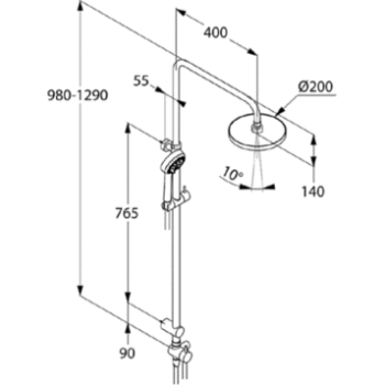 Душевая стойка Kludi Logo dual shower system 6809305-00