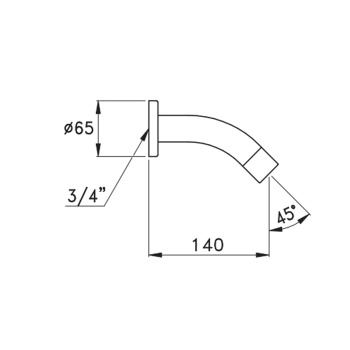 Излив для ванны настенный Stella Completamenti , хром UN09000CR00
