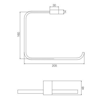 Полотенцедержатель-кольцо Fima Carlo Frattini Accessori подвесной, чёрный матовый F6022/1NS