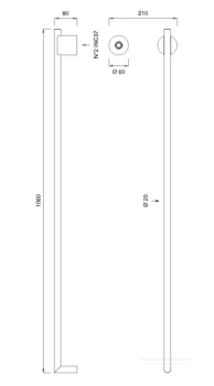 Полотенцесушитель электрический CEA Design Equilibrio EQB 31 S 106x21 сталь