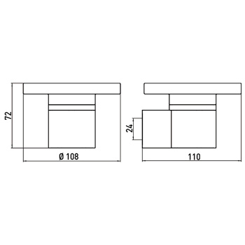 Мыльница настенная Emco System2 прозрачное стекло, хром 3530 001 00