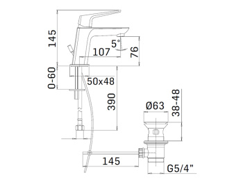 Смеситель для раковины Mamoli Spartaco 492100009051 хром