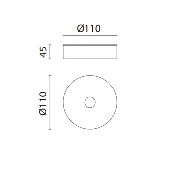 Контейнер Oasis Defile 110х45 настольный, гладкий, хром 0AGD022CR