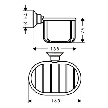 Axor Montreux Мыльница-короб, подвесная, цвет: шлиф.никель 42065820