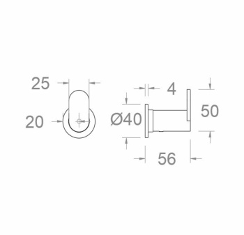 Крючок Ramonsoler нержавеющая сталь COLG01IC