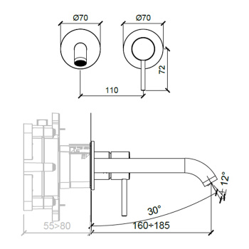 Смеситель для раковины Almar E210054.CR хром