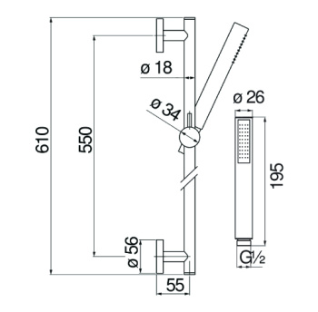 Душевой гарнитур Nobili AD140/37FLP