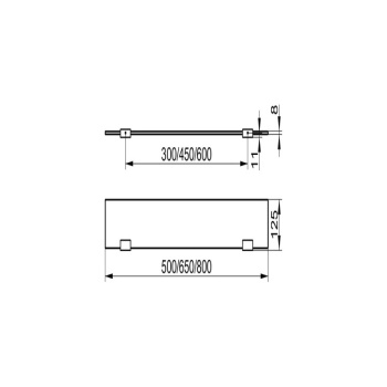 Полочка стеклянная Keuco Moll 12710015600 хром