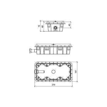 Встраиваемая часть для настенного каскадного излива Almar, E003191