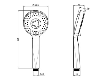 Ручной душ Fima Carlo Frattini WELLNESS F2298CR