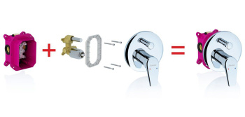 Смеситель скрытого монтажа Ravak Neo NO 065.00 с переключателем X070045