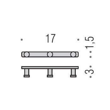 Крючок тройной Colombo Time хром W4257.CR