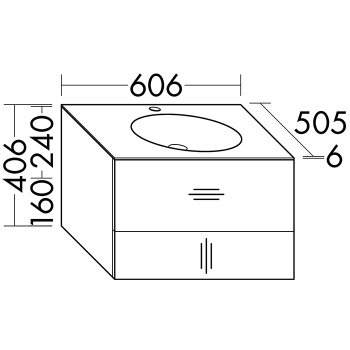 Burgbad Coco Комплект подвесной мебели 60x50x40 см, цвет: коньячный орех SFHR060 F2855 C0001*1