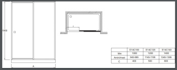 Душевая дверь 140x190 Jacob Delafon Serenity E14C140-GA