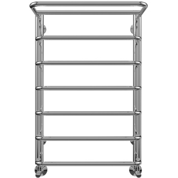 Водяной полотенцесушитель Terminus Полка П7 450x696 4670030723154 с полкой Хром