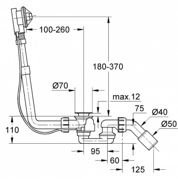 Сливной механизм Grohe 28939000 хром