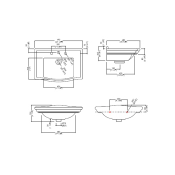 Раковина Devon&Devon Westminster 69х49 с 1 отверстием под смеситель белый IBLG1FWES