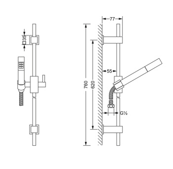 Душевой гарнитур Jorger Empire Royal Crystal 626.13.300.000 chrome