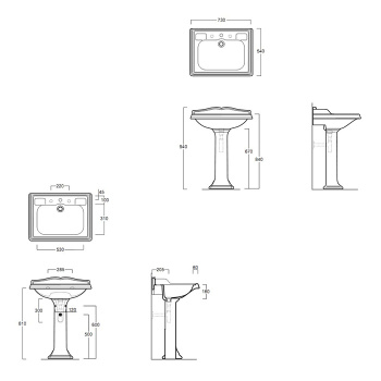 Пьедестал для раковины Simas Arcade AR805bi белый