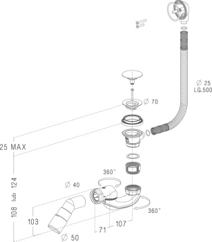 Слив перелив Radaway B602R