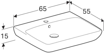 Раковина подвесная Geberit Renova №1 500.292.01.1 белая