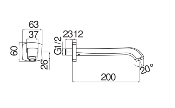 Излив Nobili AV00158/41BR бронза