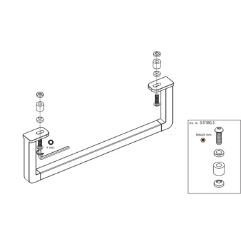 Laufen Palomba Полотенцедержатель 760мм (для раковины 814804), цвет: хром