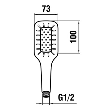Laufen Schower accessories Mycity100 ручной душ, 1 тип струи, цвет хром
