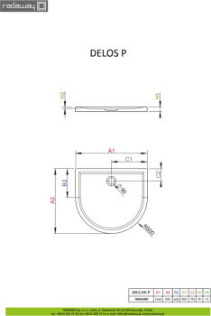 Душевой поддон Radaway Delos P 100 4Z19035-03N